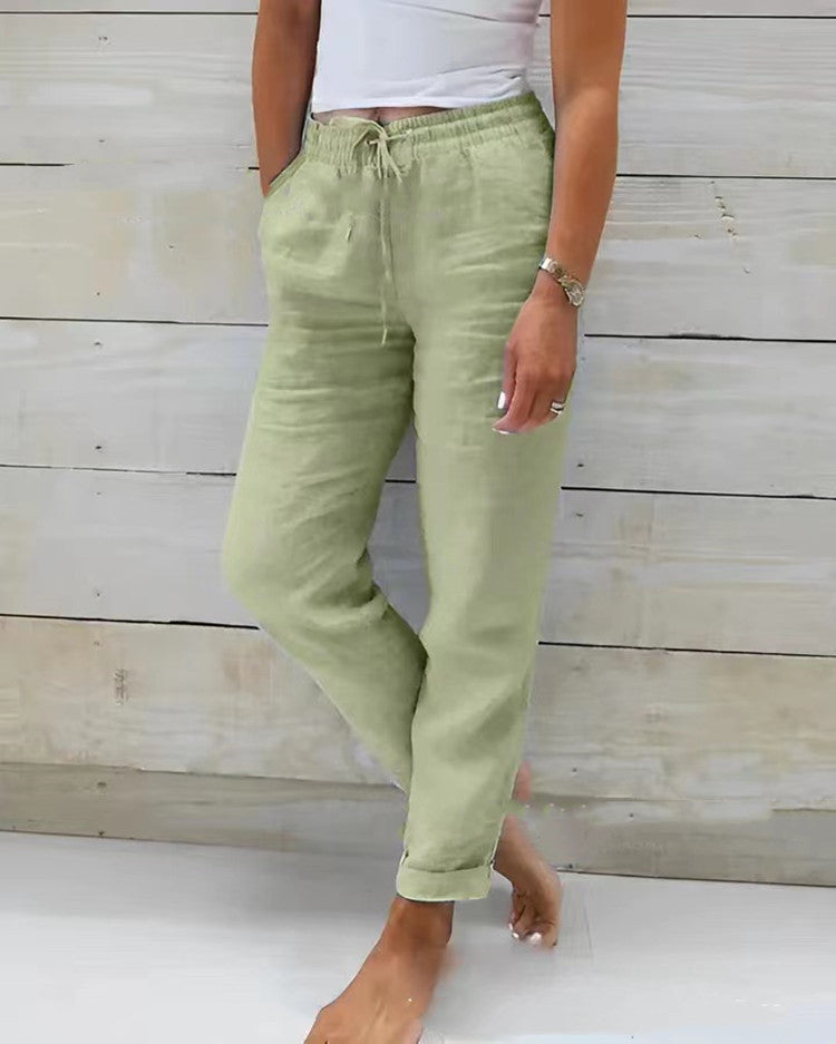 Pantalon Taille Haute Élégant