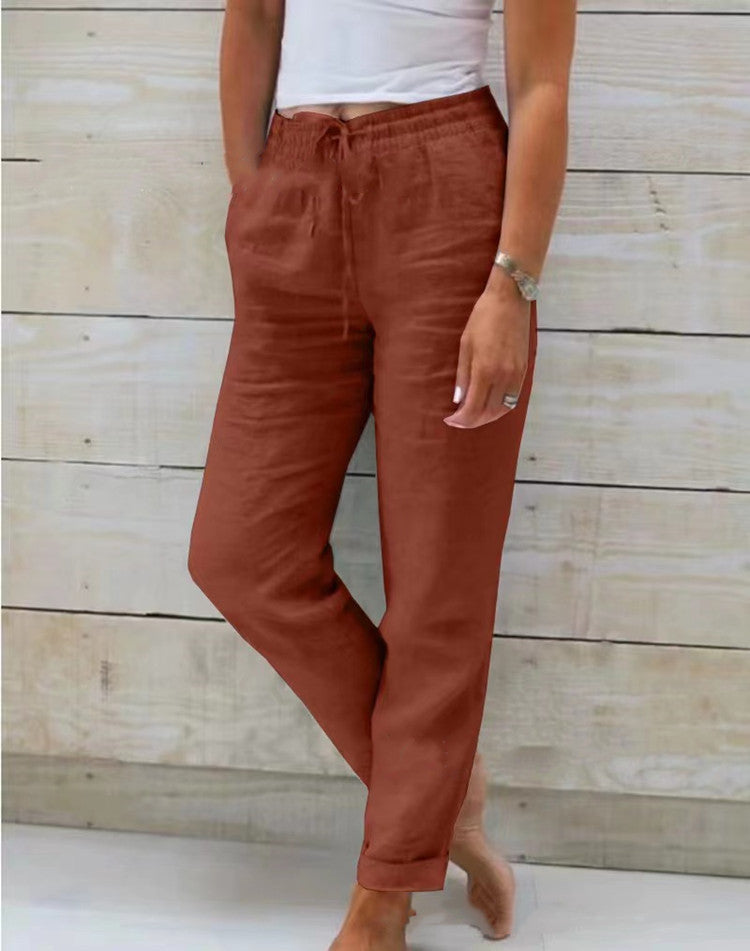 Pantalon Taille Haute Élégant