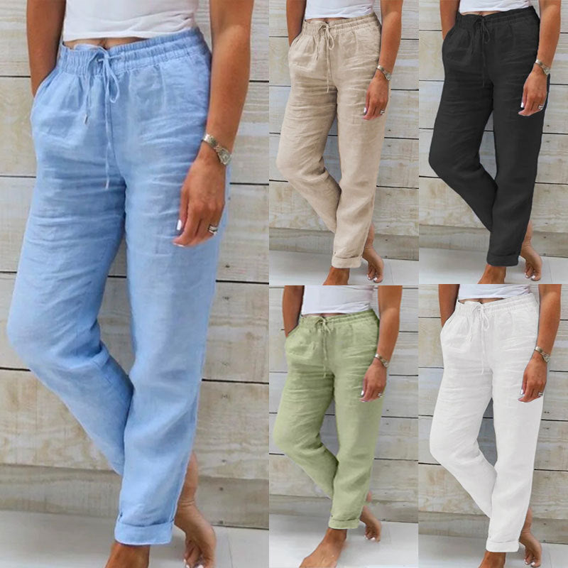 Pantalon Taille Haute Élégant