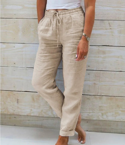 Pantalon Taille Haute Élégant